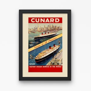 1910s - Reiseplakat, "Cunard. Fastest Ocean Service in the World"