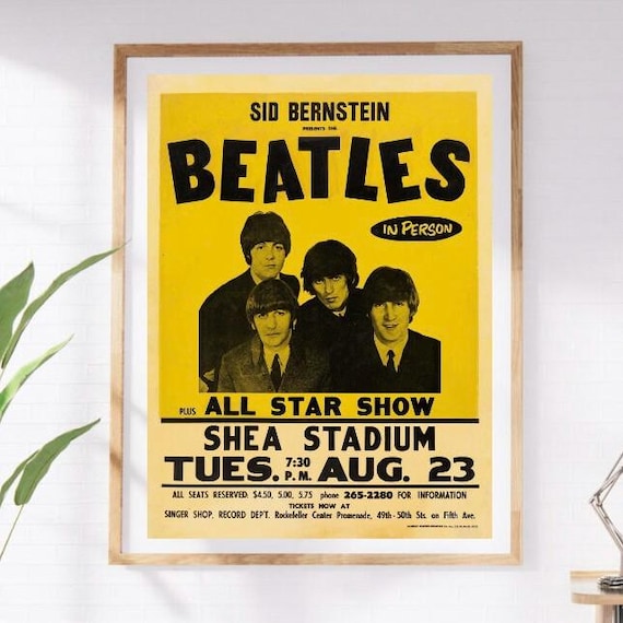 1966 - Beatles Shea Stadium Concert Poster - Etsy