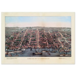 1863 Vogelperspektive Alexandria, Virginia