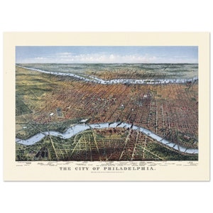 1875 - "La città di Philadelphia", Currier & Ives Vista dall'alto