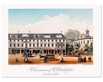 1856 - Vintage Print, &quot;Panorama of Philadelphia&quot;