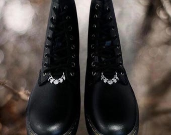 Moon Phases Lace Charms - Shoe Lace Charms - Bat Shoe Lace Charms - Lace Charms - DM Shoe Lace Charms - Goth Pop Punk Grunge Elder Emo Gift