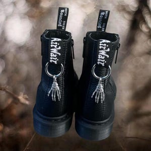 Skeleton Hands Boot Charms - Doc Charms - Halloween- Doc Martens Boot Tag Charms - Boot Accessories - Goth Pop Punk Grunge Elder Emo Gift