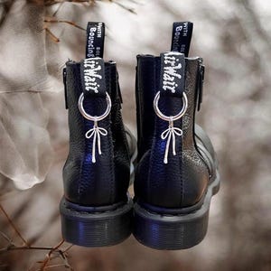 Bow Boot Charms - Coquette Bow Doc Charms - Bow Tie Boot Charms - Doc Martens Boot Charms - DM Boot Tag Charms - Goth Grunge Punk Emo Gift
