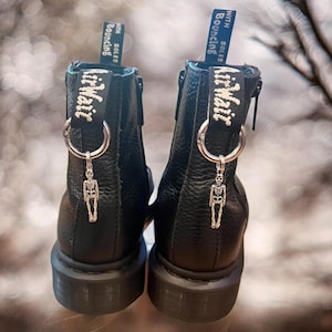 Skeleton Boot Charms - Hangman Doc Charms - Halloween- Doc Martens Boot Tag Charms - Boot Accessories - Goth Pop Punk Grunge Elder Emo Gift