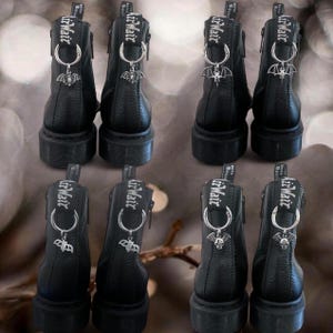 Bat Boot Charms  - Vampire Boot Charms - Halloween - Doc Martens Boot Charm - DM Boot Tag Charms - Bats Day- Punk Goth Elder Emo Gift