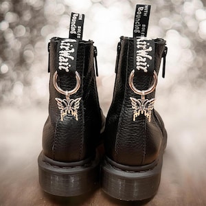 Butterfly Boot Charms - Butterfly Doc Charms - Combat Boot Accessories - Doc Martens Boot Tag Charms  - Goth Grunge Punk Elder Emo Gift