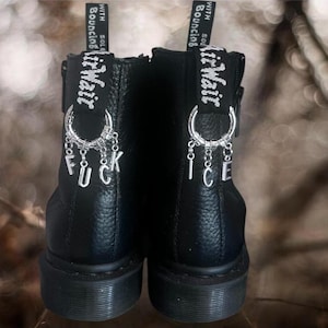 Dijes para botas F*CK ICE - Dijes para botas Fuck Ice - Dijes para botas Doc Martens personalizados de FDT - Dijes para etiquetas de botas Doc - Regalo gótico