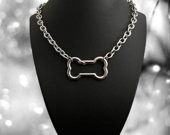 アクセサリー D.Dogpatch D.Bone Figaro Necklace Dog Bone Necklace - 6mm Ball Bead Choker Necklace - Stainless