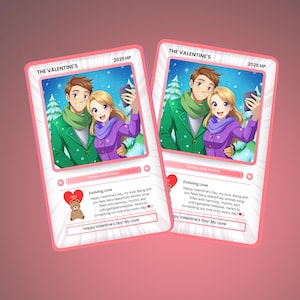 Carte Pokémon Saint-Valentin, modèle de carte Pokémon personnalisé Saint-Valentin, carte Pokémon Canvas