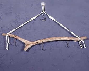 Driftwood branch wall display, unique driftwood wall art, driftwood branch accessory hanger, driftwood for wall decoration,  wall hanging