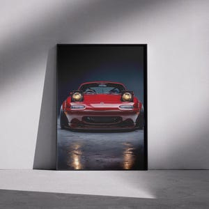 Mazda MX-5 Miata poster, Super car poster, Hyper car poster, JDM poster, Office decor, Home decor, Miata poster, Mazda MX-5 poster