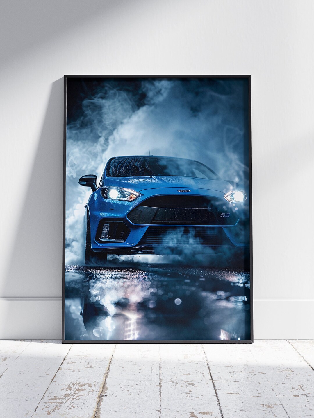 FORD FOCUS RS AT SPEED GICLEE CANVAS ART PRINT POSTER main image 1