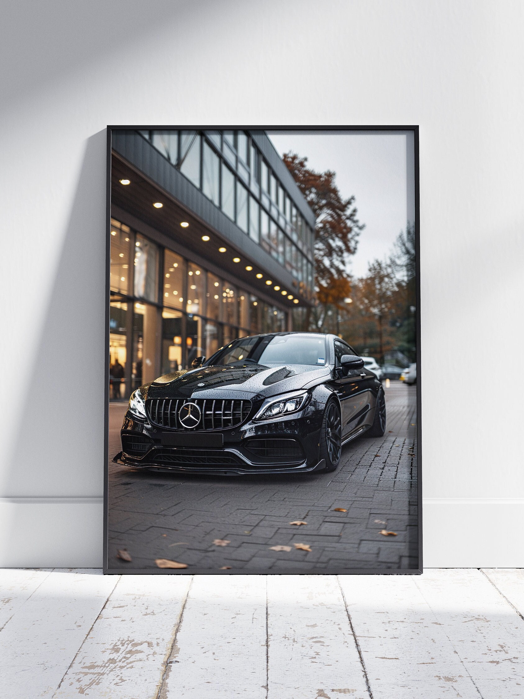 Mercedes-Benz C63S AMG Print, Automotive Decor, Mercedes Poster, Hyper car poster, Super car poster, Mercedes C63 poster, Mercedes wall art