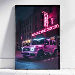 Mercedes G Wagon print, Luxury car print, Wall art, G wagon poster, Girls room decor, Home decor, Gwagon wall art, Mercedes poster