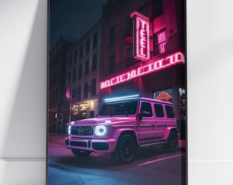 Mercedes G Wagon print, Luxury car print, Wall art, G wagon poster, Girls room decor, Home decor, Gwagon wall art, Mercedes poster