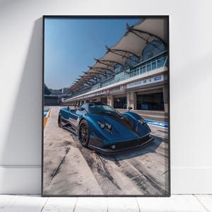 Pagani Zonda poster, Hyper car poster, Super car poster, Office decor, Home decor, Gift for him, Hyper car wall art Pagani wall art