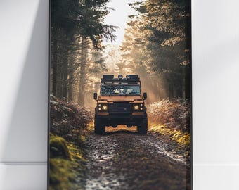 Land Rover Defender Poster, Wall Art, Car Photography