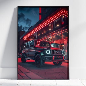 Mercedes G Wagon Print, Luxury cr poster, Automotive Decor, G Wagon Poster, Gift For Her, Super car poster, Home Decor, Mercedes poster