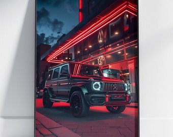 Mercedes G Wagon Print, Luxury cr poster, Automotive Decor, G Wagon Poster, Gift For Her, Super car poster, Home Decor, Mercedes poster