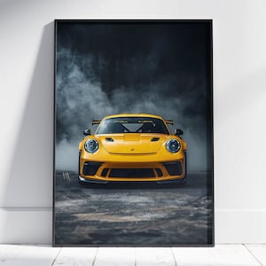 Porsche 911 GT3 RS print, Super car poster, Automotive decor, Hyper car poster, Porsche wall art, Porsche poster, Porsche 911 GT3 RS poster