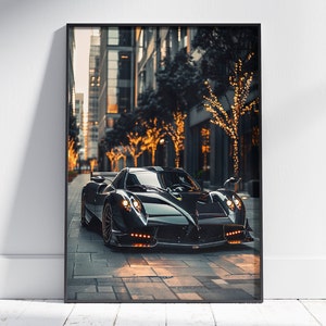 Pagani Huayra Print, Automotive Decor, Super car poster, Pagani Enthusiast Gift, Hyper car poster, Birthday Gift, Pagani Poster