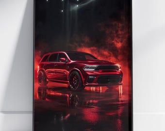 Dodge Durango SRT Hellcat Poster, Wall art, Car Photography