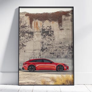 Impresión de Audi RS6, póster de hipercoche, supercoche alemán, póster de supercoche, póster de coche exótico, póster de coche de lujo, póster de Audi RS6, arte mural de Audi