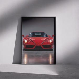 Ferrari Enzo poster, Super car poster, Hyper car poster, Office decor, Vintage car poster, Gift, Ferrari wall art, Ferrari poster