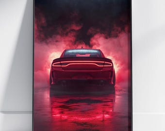 Dodge Charger SRT Poster, Wall art, Car photography