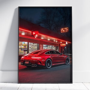 Mercedes AMG GT63 4 Door print, Luxury car poster, Hyper car poster, Super car poster, AMG poster, German super car, Mercedes poster