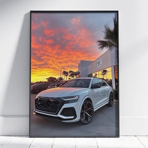 Impresión de Audi RSQ8, póster de coche de lujo, póster de supercoche, póster de hipercoche, póster de SUV, arte mural de Audi, regalo para él y para ella, póster de Audi RSQ8