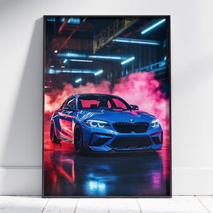 BMW M2 print, Super car poster, Automotive wall art, Home decor, Hyper car poster, M2 poster, Garage decor, Boys room decor, BMW M2 wall art