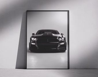 Ford Mustang Shelby GT500 (2020) Poster, Wall Art, Car Photography