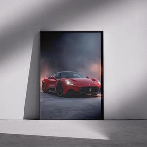 Maserati MC20 poster, Super car poster, Hyper car poster, Office decor, Home decor,Gift for him, Maserati wall art, Maserati poster
