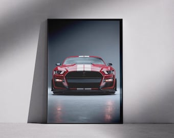 Ford Shelby GT500 (2020) Poster, Wall Art, Car Photography