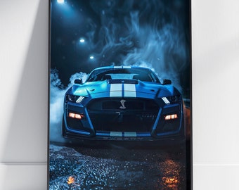 Ford Mustang Shelby GT500 (2020) Poster, Wall Art, Car Photography