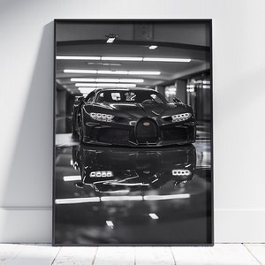 Bugatti Chiron poster, Automotive Decor, Super car poster, Car Enthusiast, Hyper car poster, Bugatti Chiron Print,  Bugatti poster