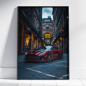 Aston Martin DBS Superleggera print, Hyper car poster, Car guy gift, Super car poster, Aston Martin DBS poster, Aston Martin poster