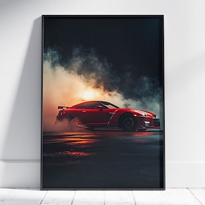 Nissan GTR R35 Nismo print, Super car poster, Automotive wall art, Hyper car poster, JDM poster, Nissan GTR poster, Gift, Nismo wall art