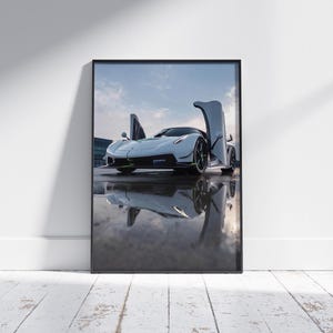 Póster de Koenigsegg Jesko Attack, póster de hipercoche, póster de supercoche, decoración de oficina, decoración del hogar, regalo para él, arte de pared de Koenigsegg,