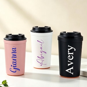 Personlig kontorsmugg, dubbelväggig PP-mugg, spillsäker kaffemugg