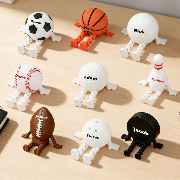 Figura deportiva personalizada impresa en 3D, decoración de escritorio con nombre personalizado, regalo para exhibir en la mesa de oficina