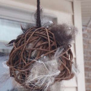 Bird Nesting Ball- Natural Llama & Alpaca Fiber - US Made - Gift, Nature, Spring, Gardening, Eco