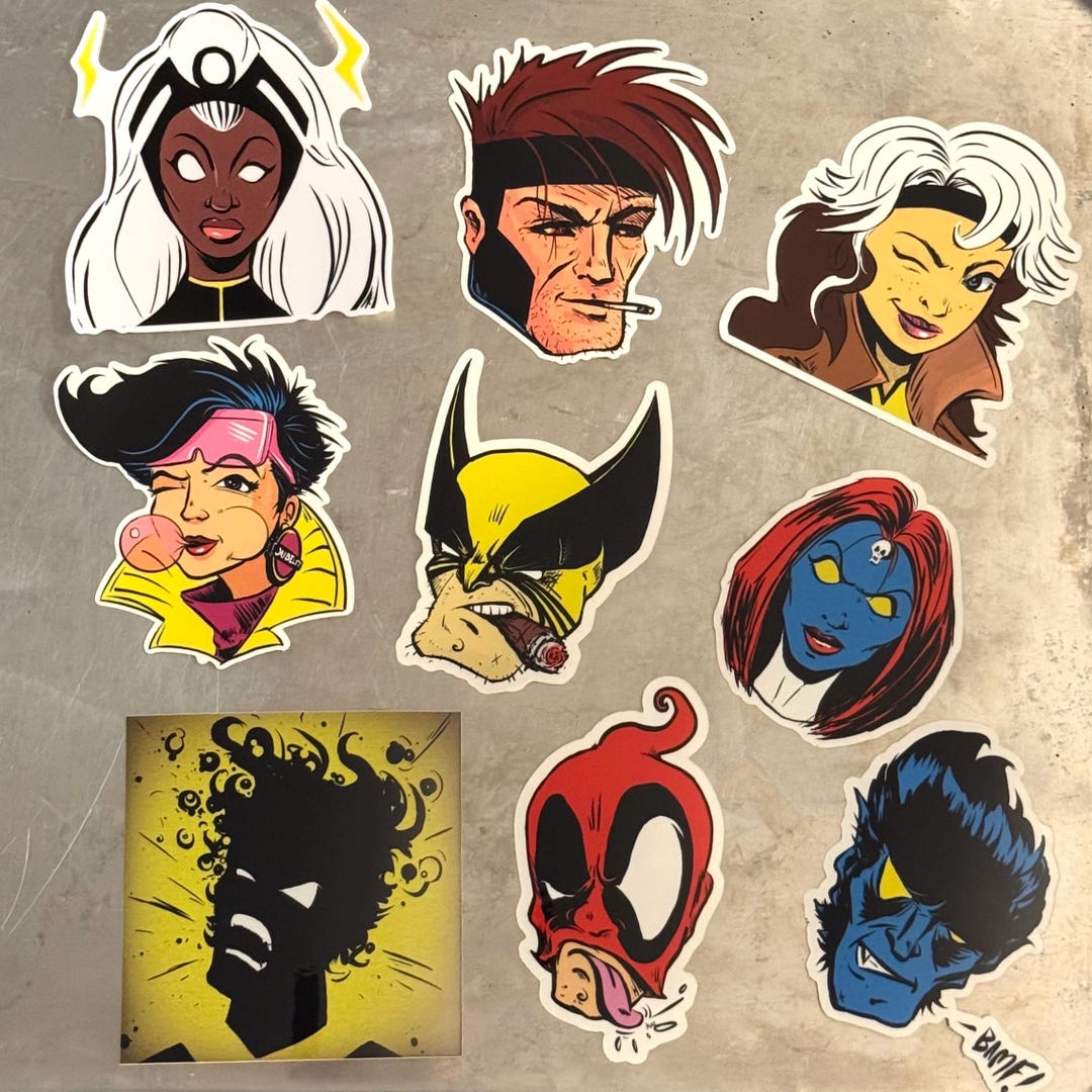 Custom Mutant X-men Stickers. Collect Them All. Wolverine, Gambit ...