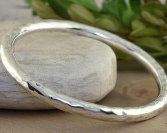 Solid  925 Sterling Silver Bangle Handmade jewelry  Gift For christmas A-66