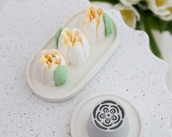 XXL zephyr tulip piping nozzle, large zephyr flower tip for stunning zefir bouquets, new dessert, marshmallow flower, gift for sister