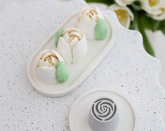 Large zephyr flower nozzles for stunning realistic bouquets, Icing piping tips XXL zephyr tulip, marshmallow flower, gift for wedding