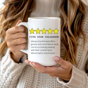 Funny Colleague Star Review Ceramic Mug, Birthday Gift for Colleague, Definition Mug, Feedback Mug, Rating Gift Mug, Funny 5 star review