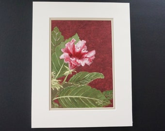 Original Art - Watercolor Painting - Gloxinia - Floral Painting - Flowers - Gouache - Wall Art - Gift for Home